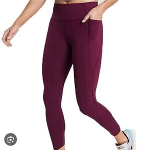 Athleta Velocity Stash Pocket 7/8 Tight in High-Beach Plum (deep purple)